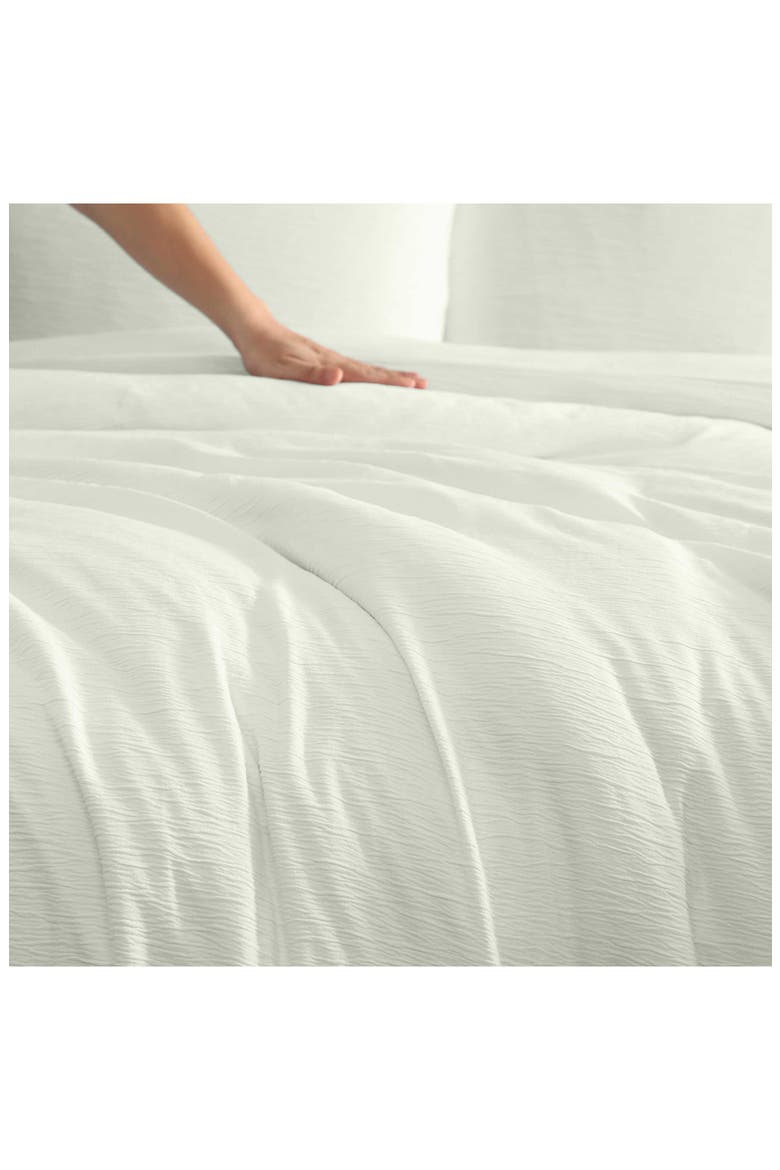 Crinkle Duvet Cover Set, Alternate, color, FAINT GREEN
