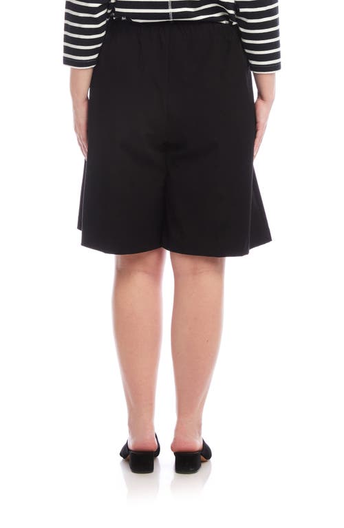 Karen Kane High Waist Stretch Twill Shorts In Black
