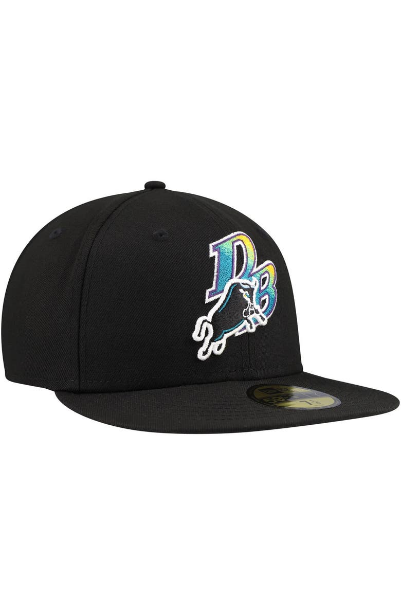 New Era Men's New Era Black Durham Bulls Authentic Collection 59FIFTY Fitted Hat, Alternate, color, Black