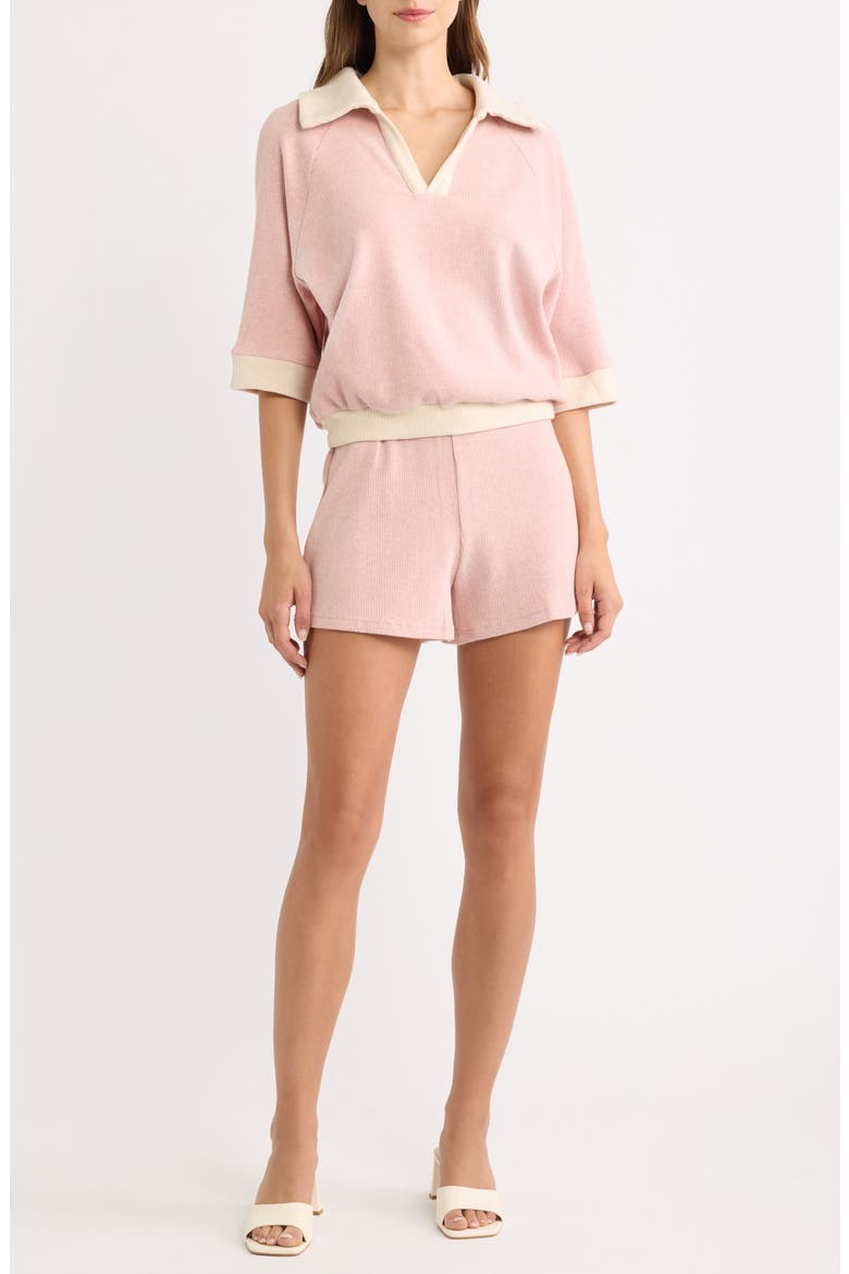 Greta 2-Piece Knitted Short Set, Main, color, PINK