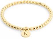 MESHMERISE Initial Charm Ball Stretch Bracelet