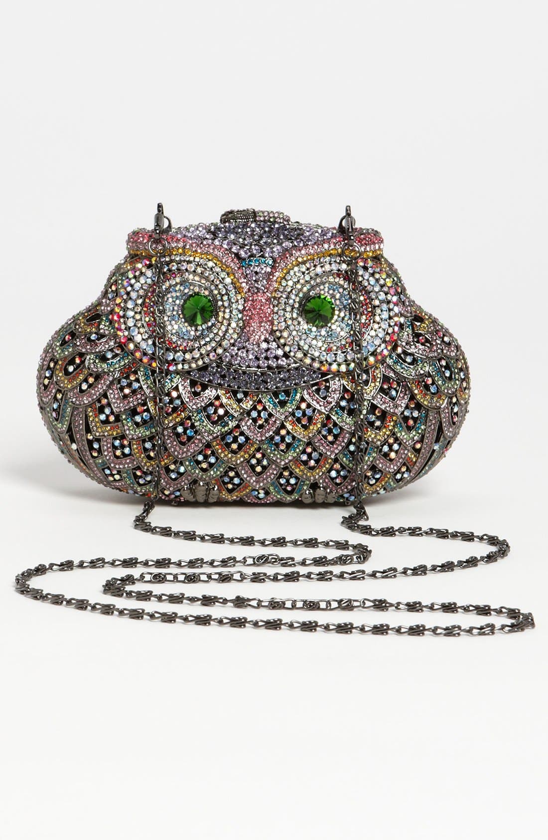 Natasha Couture Owl Clutch, Alternate, color, MULTI