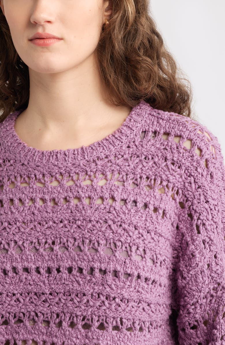 Treasure & Bond Open Stitch Cotton Sweater, Alternate, color, 