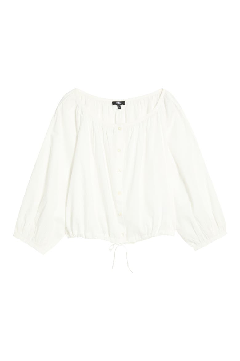 Kinzie Button-Up Top, Alternate, color, WHITE
