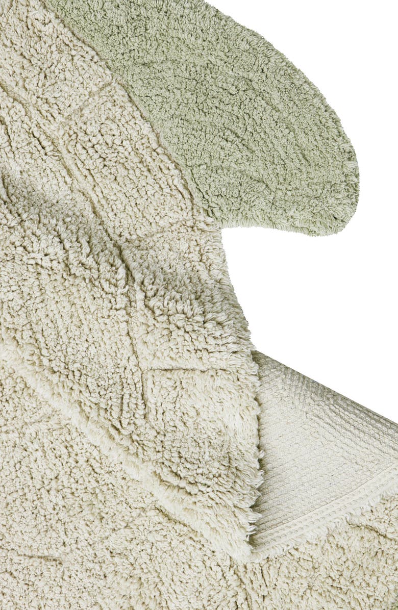 Lorena Canals Sea Turtle Washable Recycled Cotton Blend Rug, Alternate, color, Natural Olive