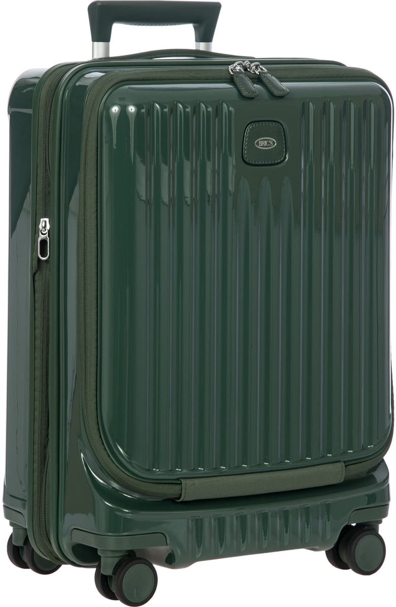 65460 Positano 2 Piece Set 21" Carry On Expandable Spinner w/Pocket & 22" Deluxe Duffle, Alternate, color, Emerald
