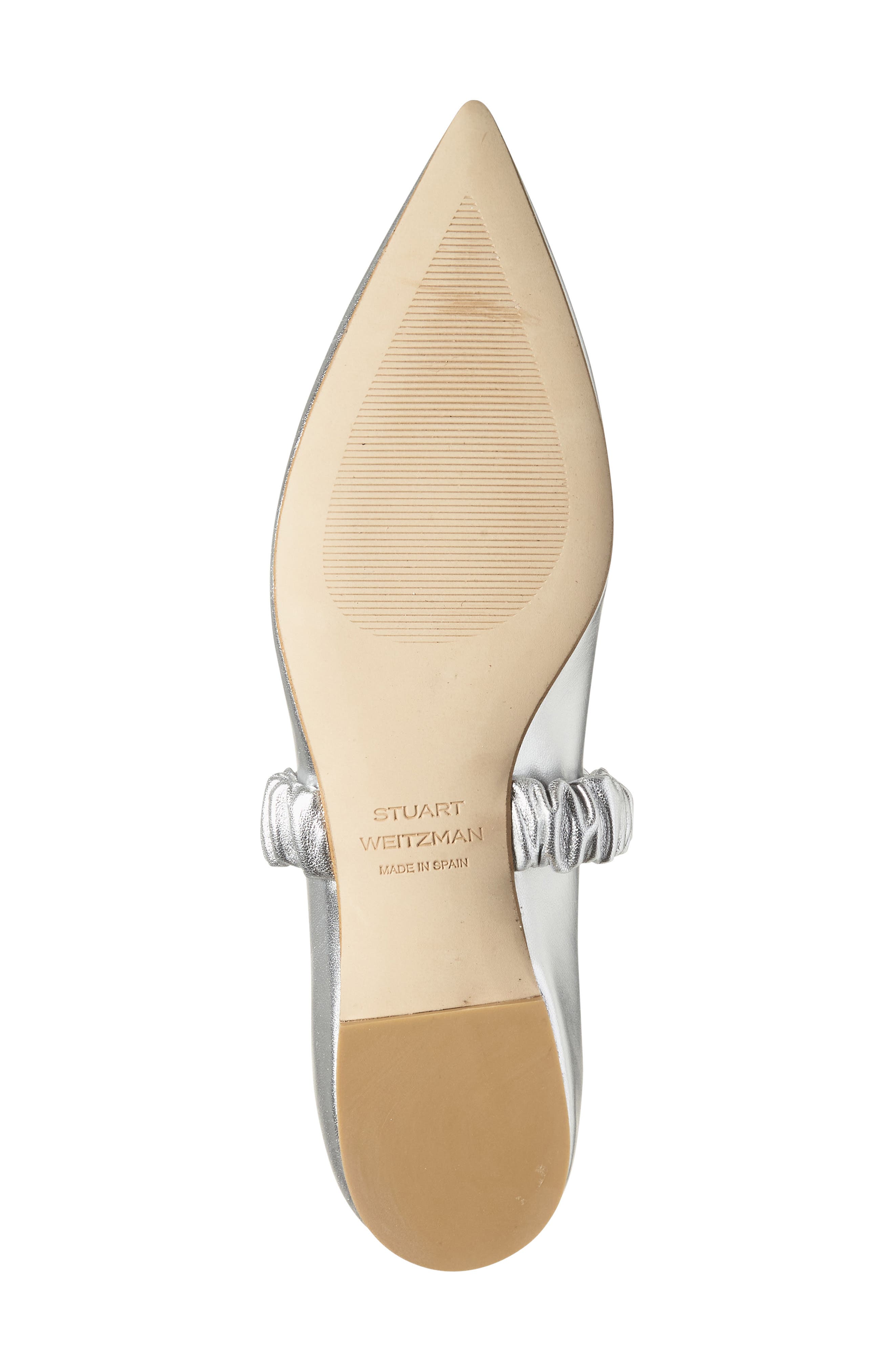 Stuart Weitzman Maxine Mary Jane Ballet Flat, Alternate, color, Silver