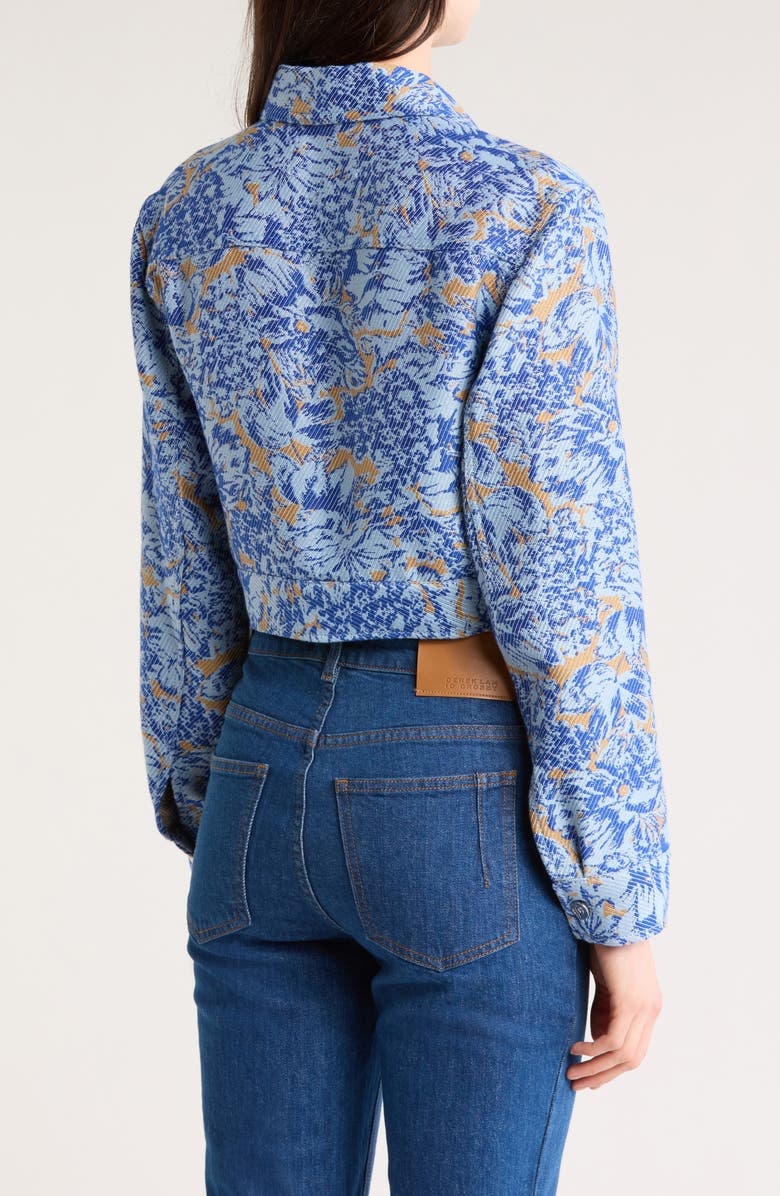 Derek Lam 10 Crosby Marc Patch Pocket Jacquard Jacket, Alternate, color, Ciel Multi