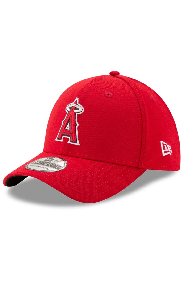 New Era Men's New Era Red Los Angeles Angels Game Team Classic 39THIRTY Flex Hat, Main, color, Red