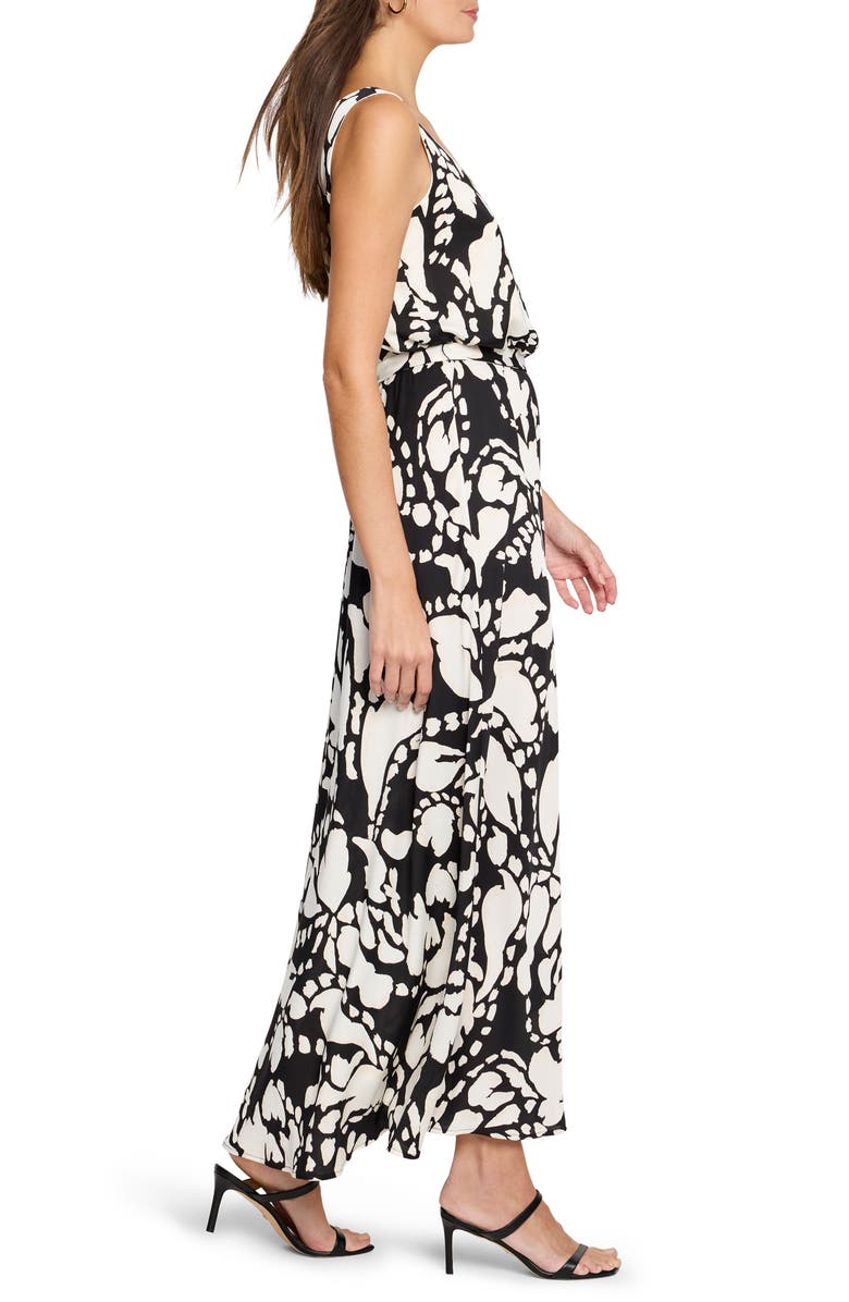 NIC+ZOE Bianca Evening Petal Maxi Dress, Alternate, color, Black Multi
