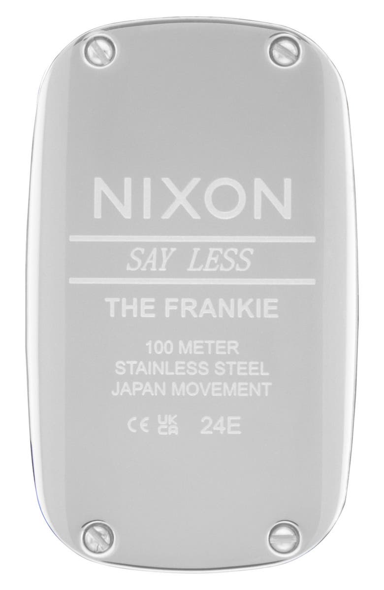 Nixon Frankie Bracelet Watch, 24mm, Alternate, color, Mid Century / Silver / Black