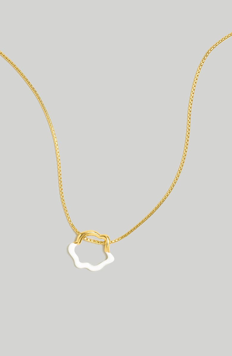 Madewell Dipped Enamel Pendant Necklace, Alternate, color, Lighthouse