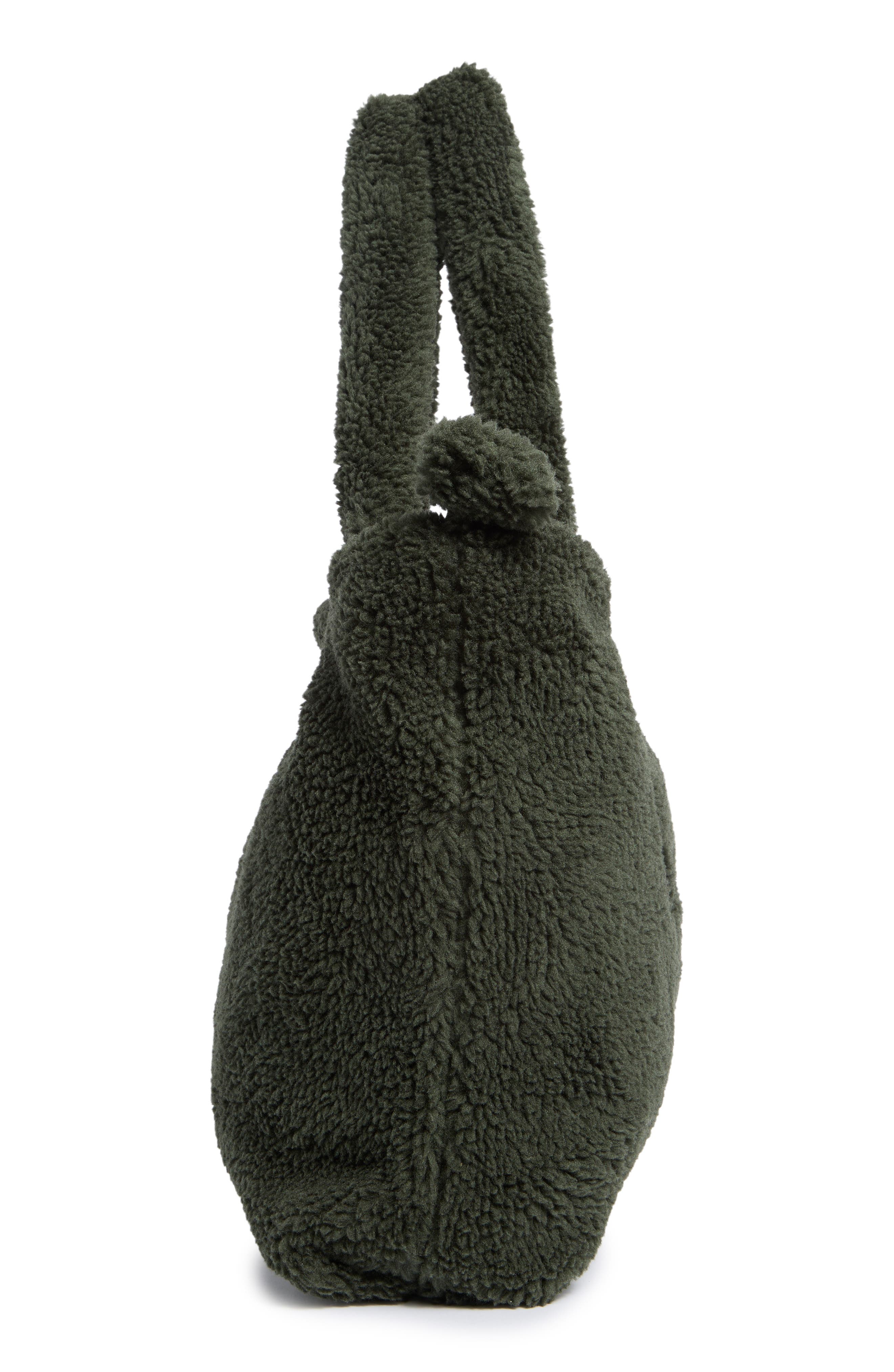 Museum of Peace 
Quiet Wordmark Faux Shearling Tote Bag, Alternate, color, 