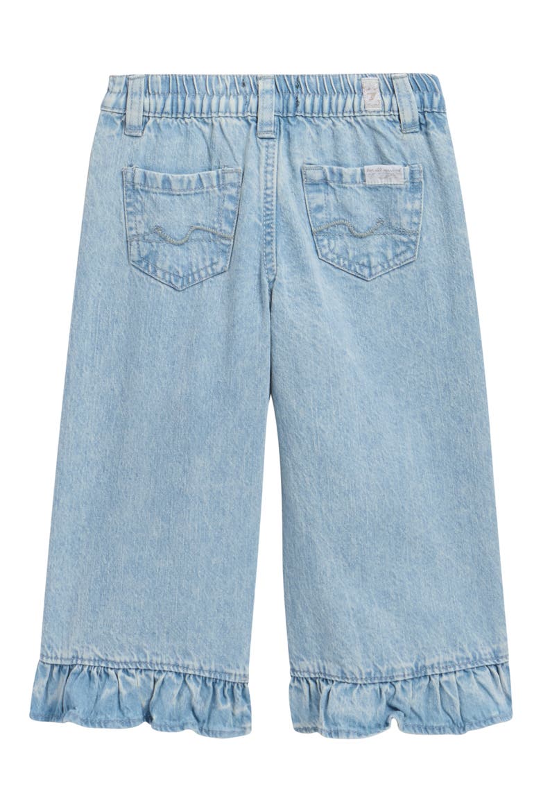 Kids' Ruffle Hem Shirt & Wide Leg Jeans Set, Alternate, color, LIGHT VINTAGE