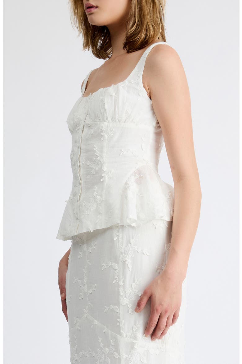 Bella Embroidered Detail Top, Alternate, color, WHITE