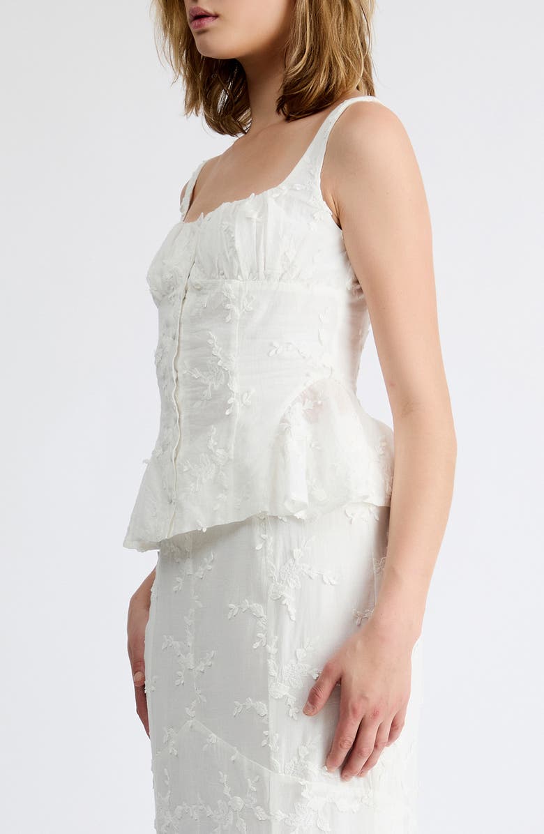 Extro & Vert Bella Embroidered Detail Top, Alternate, color, White