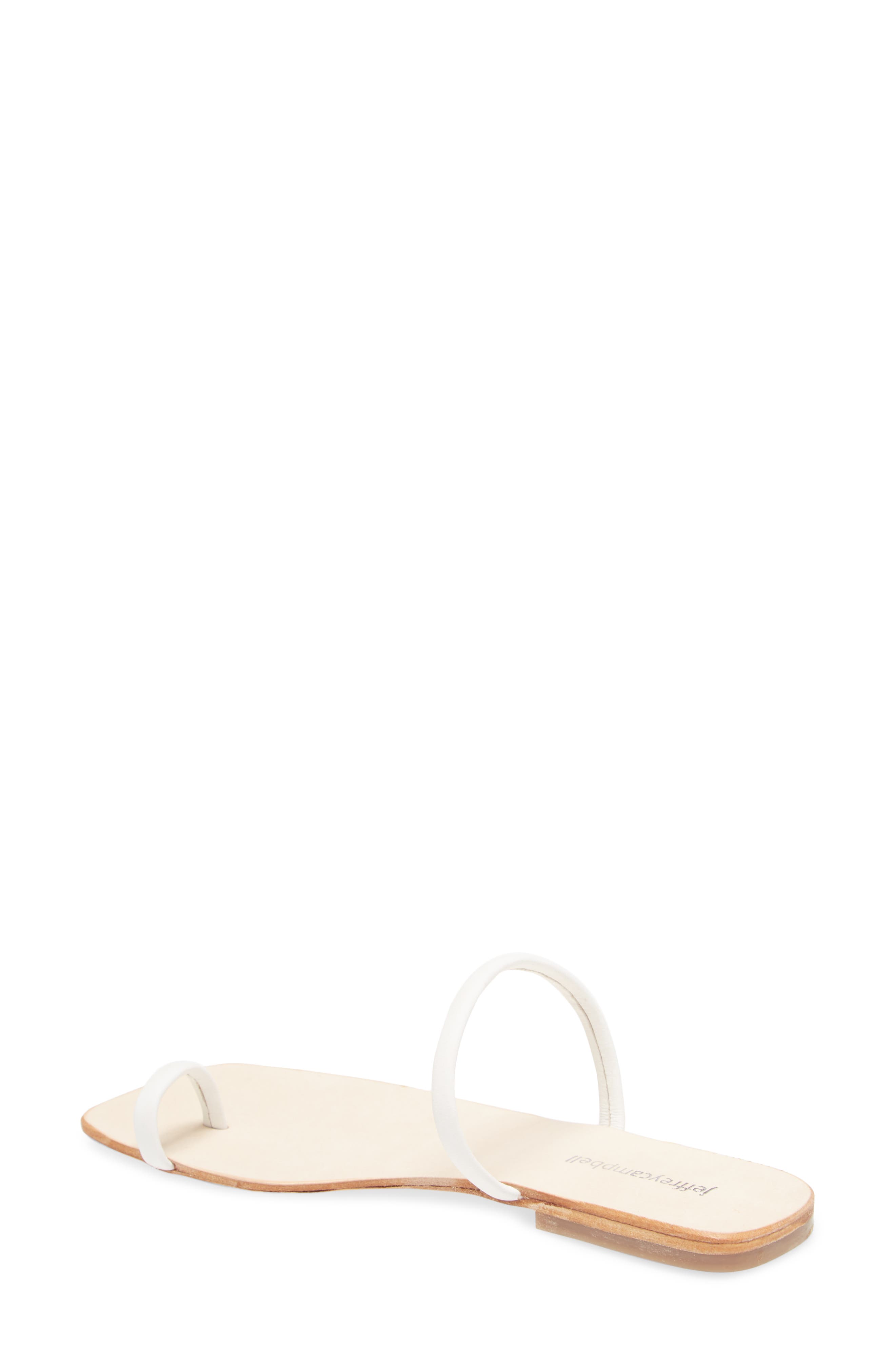 Darbey Toe Loop Sandal, Alternate, color, WHITE LEATHER