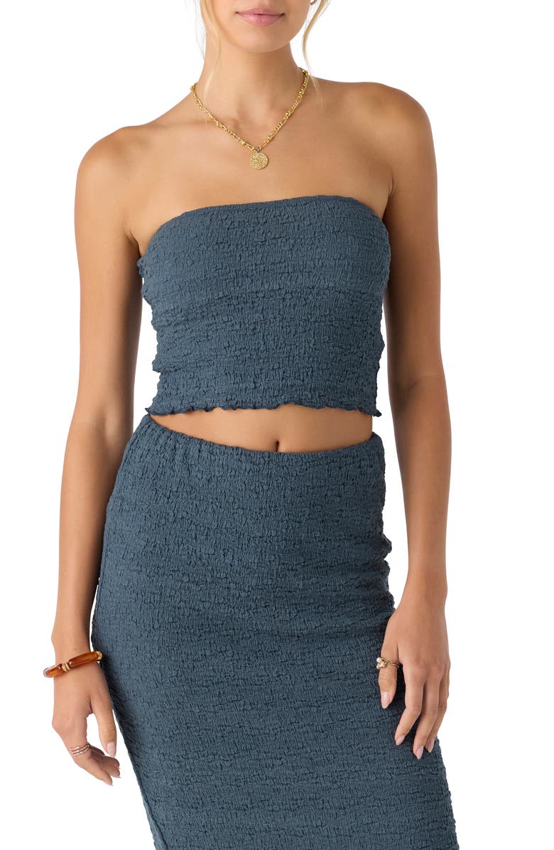 O'Neill Terra Smocked Crop Tube Top, Main, color,