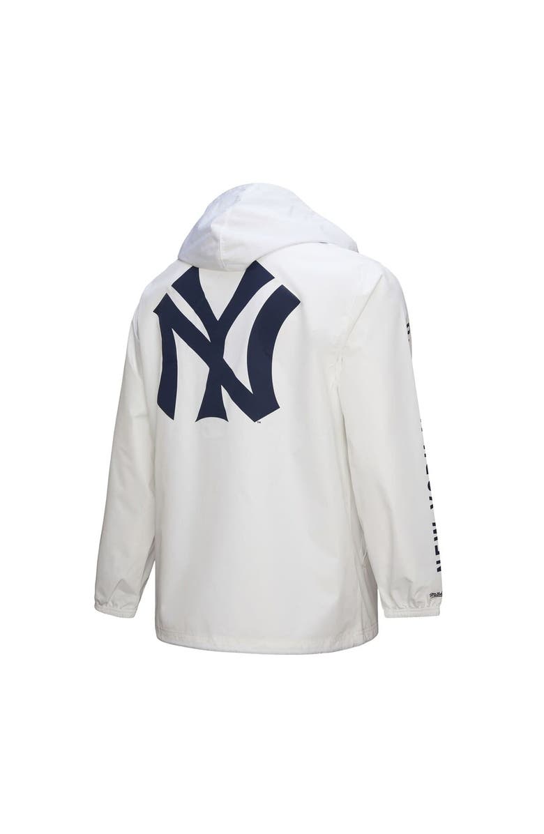 Mitchell & Ness Men's Mitchell & Ness White New York Yankees Vintage Full-Snap Hooded Coaches Jacket, Alternate, color, 