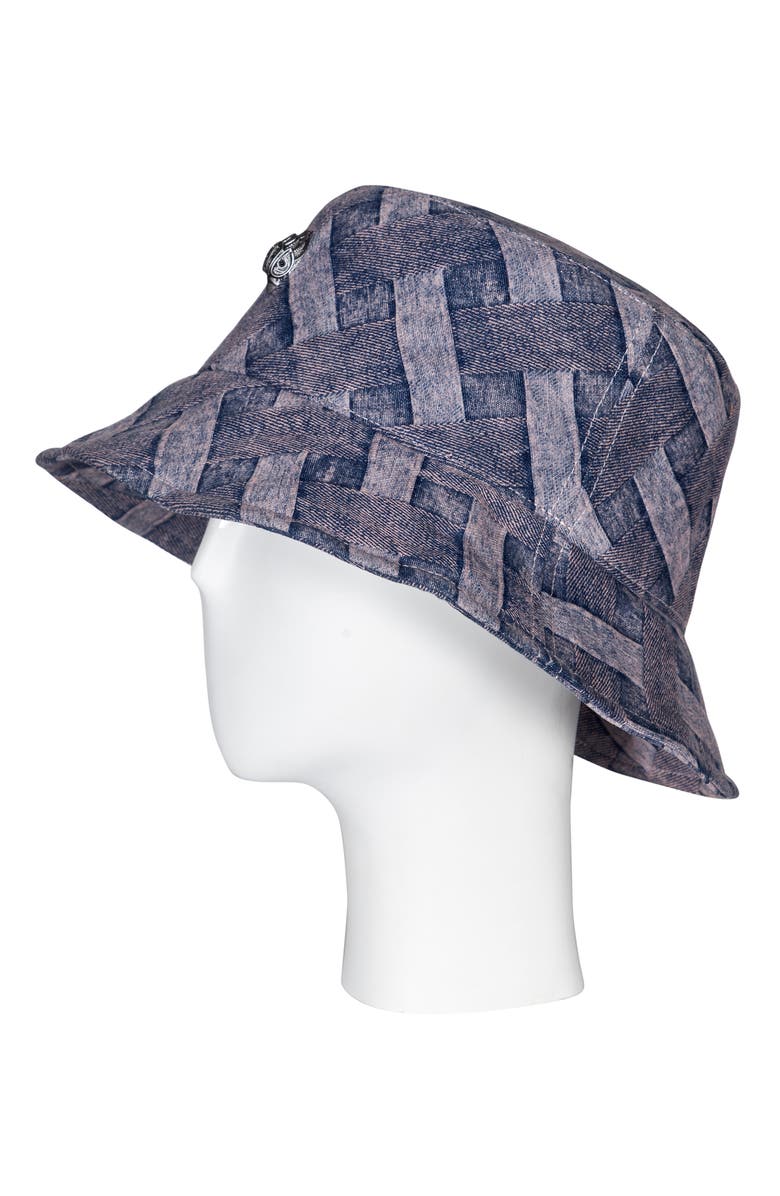 Kurt Geiger London Woven Denim Bucket Hat, Alternate, color,