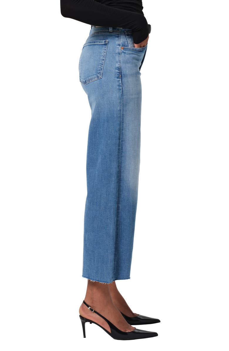 Citizens of Humanity Lyra Raw Hem High Waist Ankle Wide Leg Jeans, Alternate, color, Bhodi (Md Indigo)