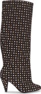 Kurt Geiger London Lambeth Studded Slouchy Leather Knee High Boot