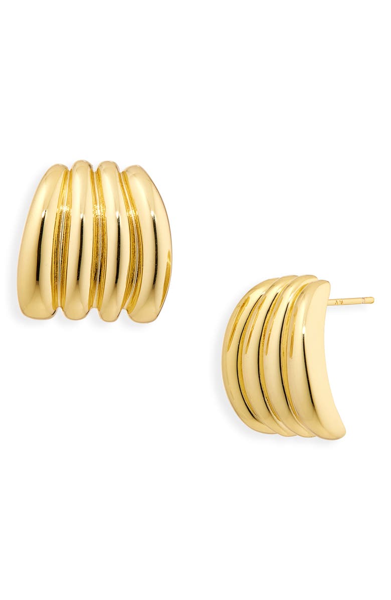 ARGENTO VIVO Scalloped Stud Earrings, Main, color, Gold