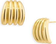 ARGENTO VIVO Scalloped Stud Earrings