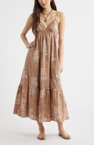 BP. Ruffle Hem Cotton Maxi Dress