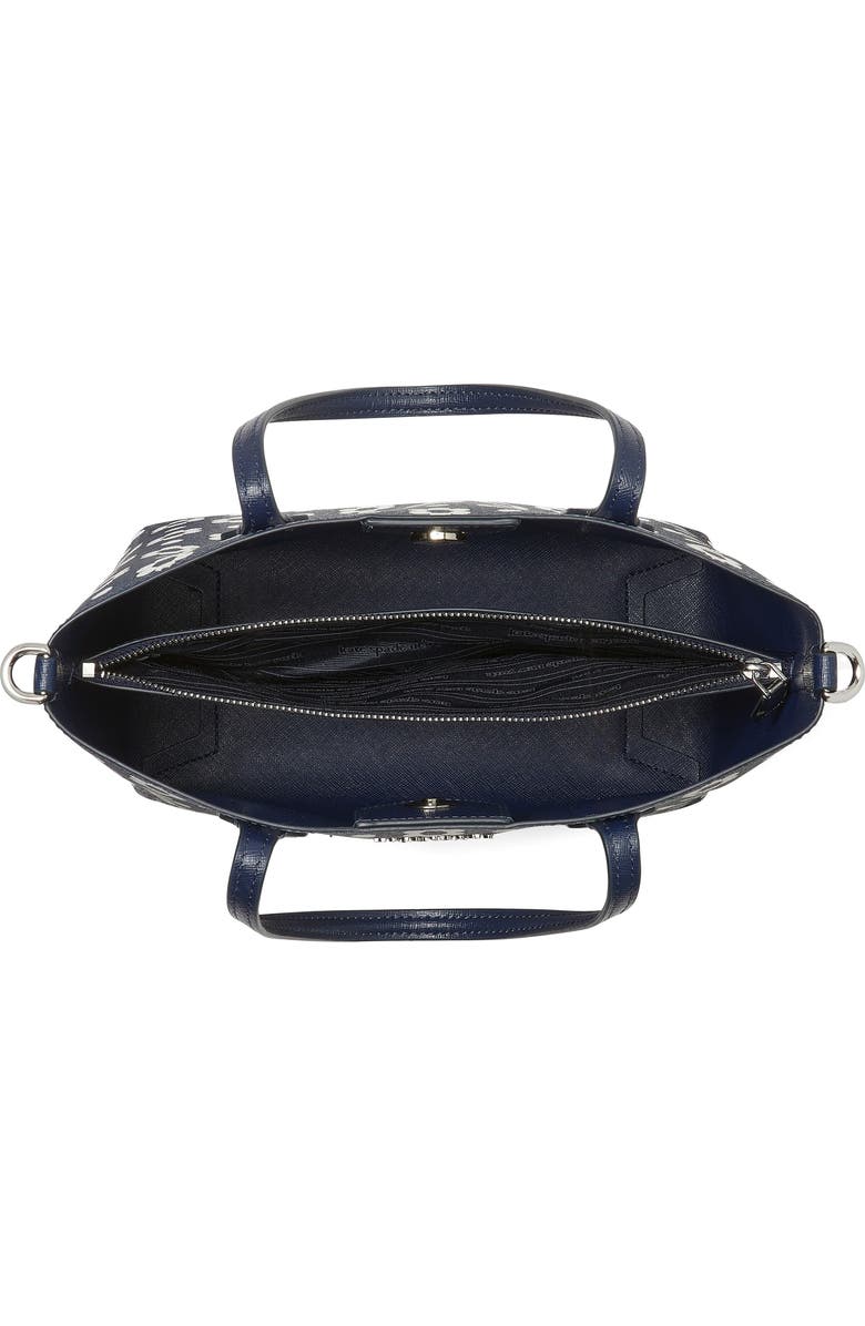 Kate Spade New York bleecker daisy dot crosshatched faux leather tote, Alternate, color,