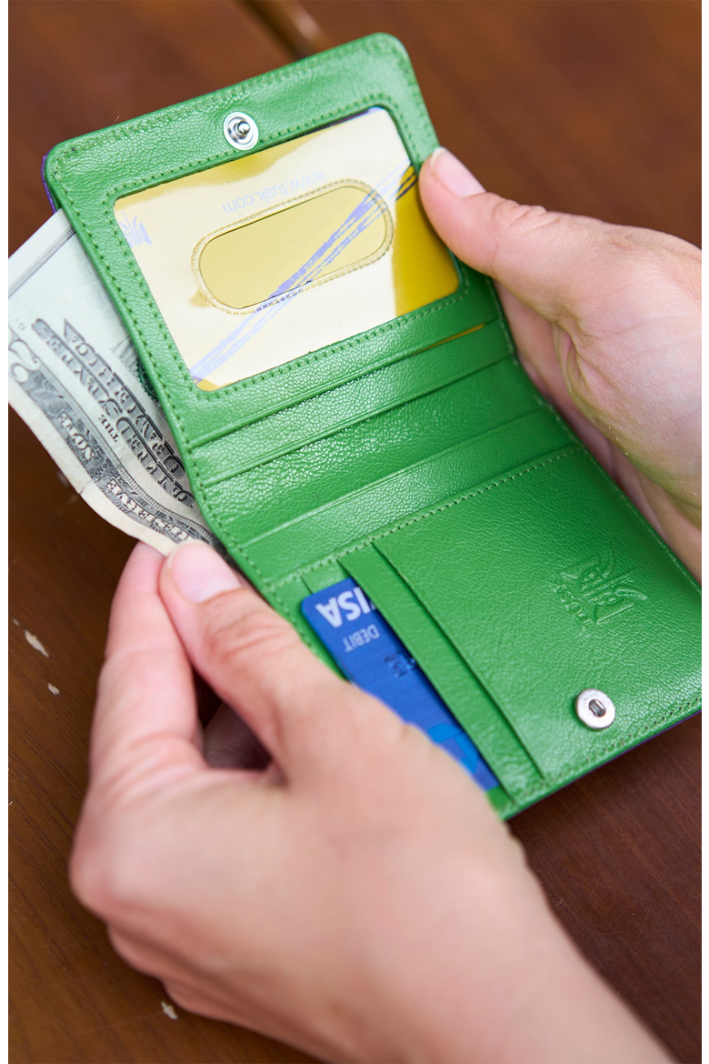 Siam Evening Wallet, Alternate, color, Purple / Grass