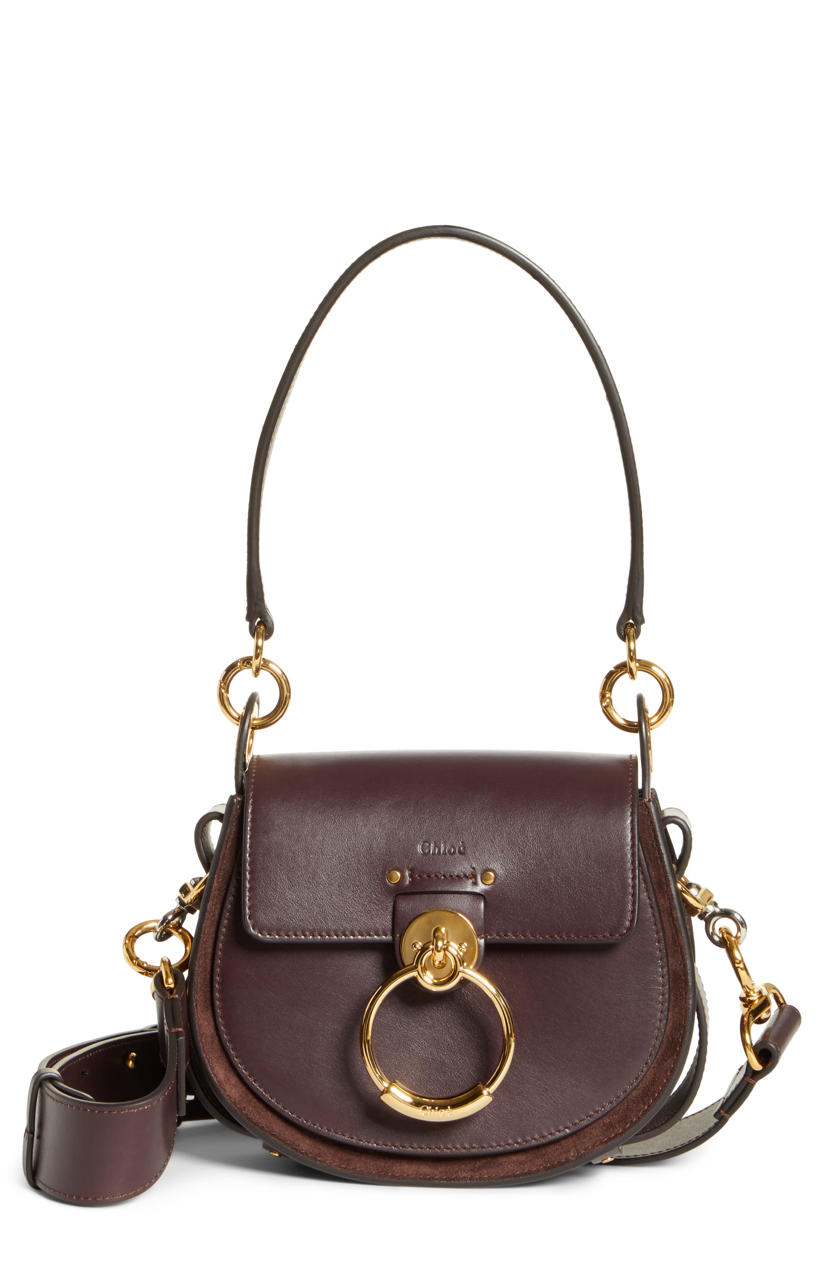 Chloé Small Tess Leather Shoulder Bag, Main, color, 