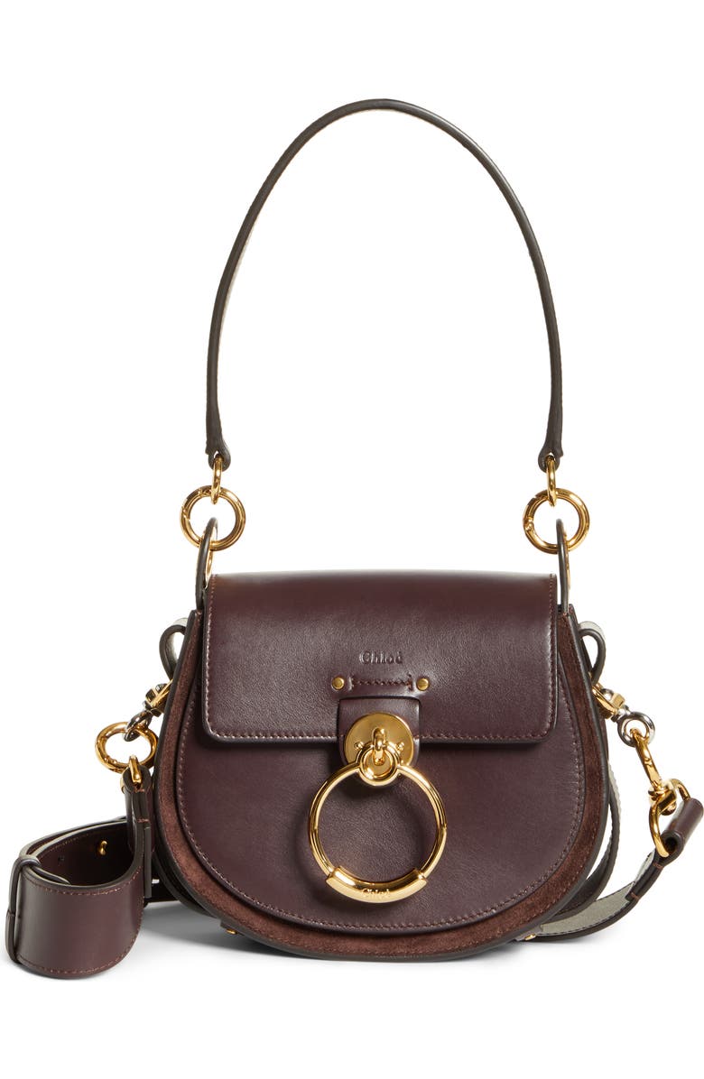 Chloé Small Tess Leather Shoulder Bag, Main, color,