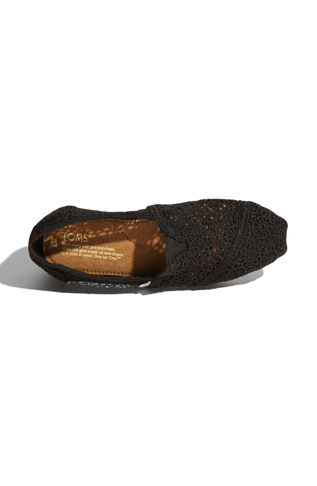 'Classic' Crochet Slip-On, Alternate, color, BLACK