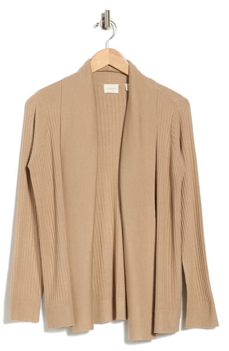 CYRUS Open Cardigan, Alternate, color, Warm Taupe