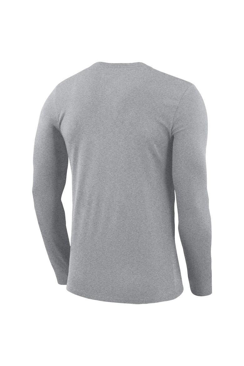 Men's Nike Gray Gonzaga Bulldogs Basketball Icon Legend Performance Long Sleeve T-Shirt, Alternate, color, Gray