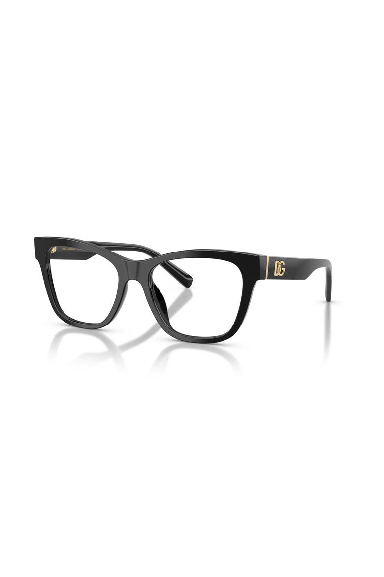 53mm Square optical glasses, Main, color, Black