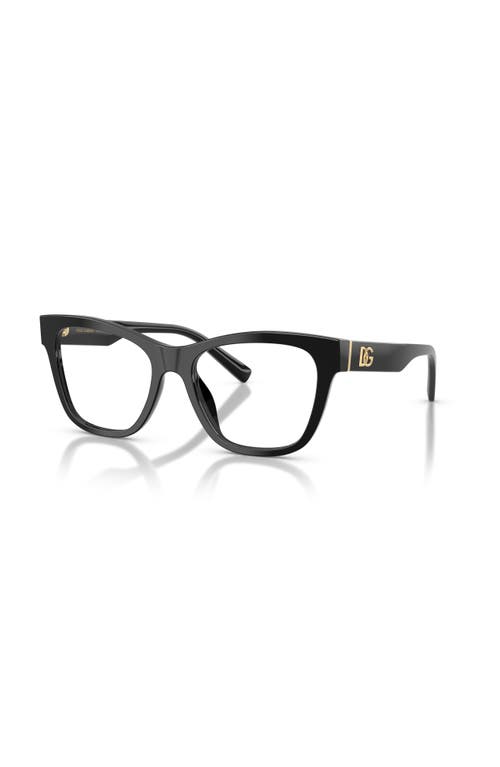 Dolce & Gabbana Dolce&gabbana 55mm Square Optical Glasses In Black