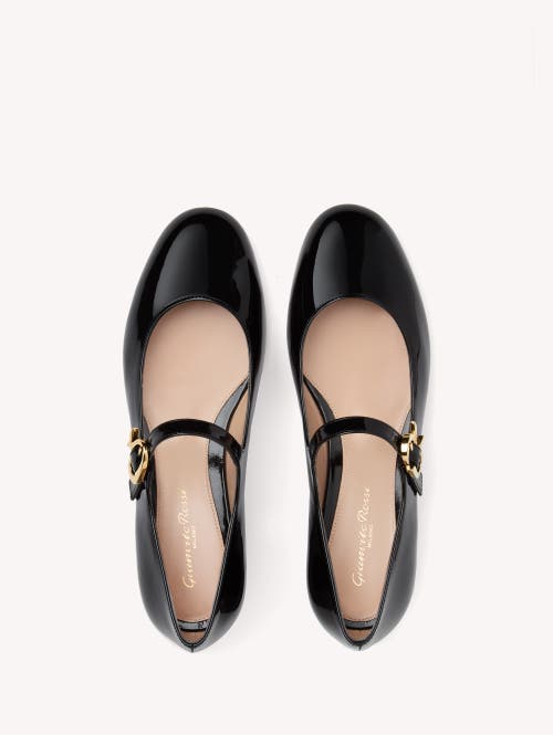 Shop Gianvito Rossi Mary Ribbon 05 Ballerina In Black