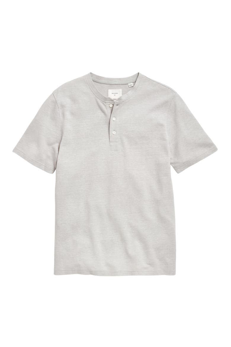 Short Sleeve Hemp & Cotton Henley, Alternate, color, SILVER