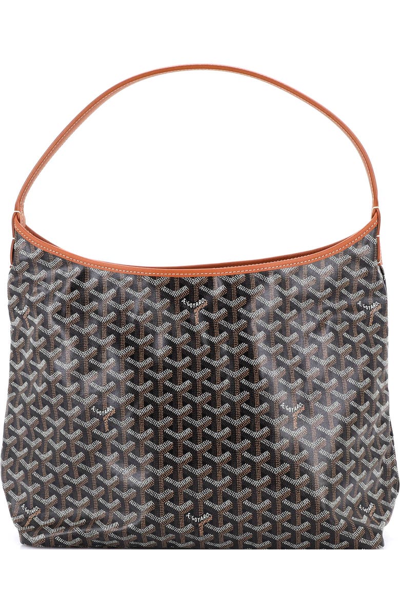 Pre-Owned Goyard Boheme Hobo Coated Canvas, Main, color, Brown