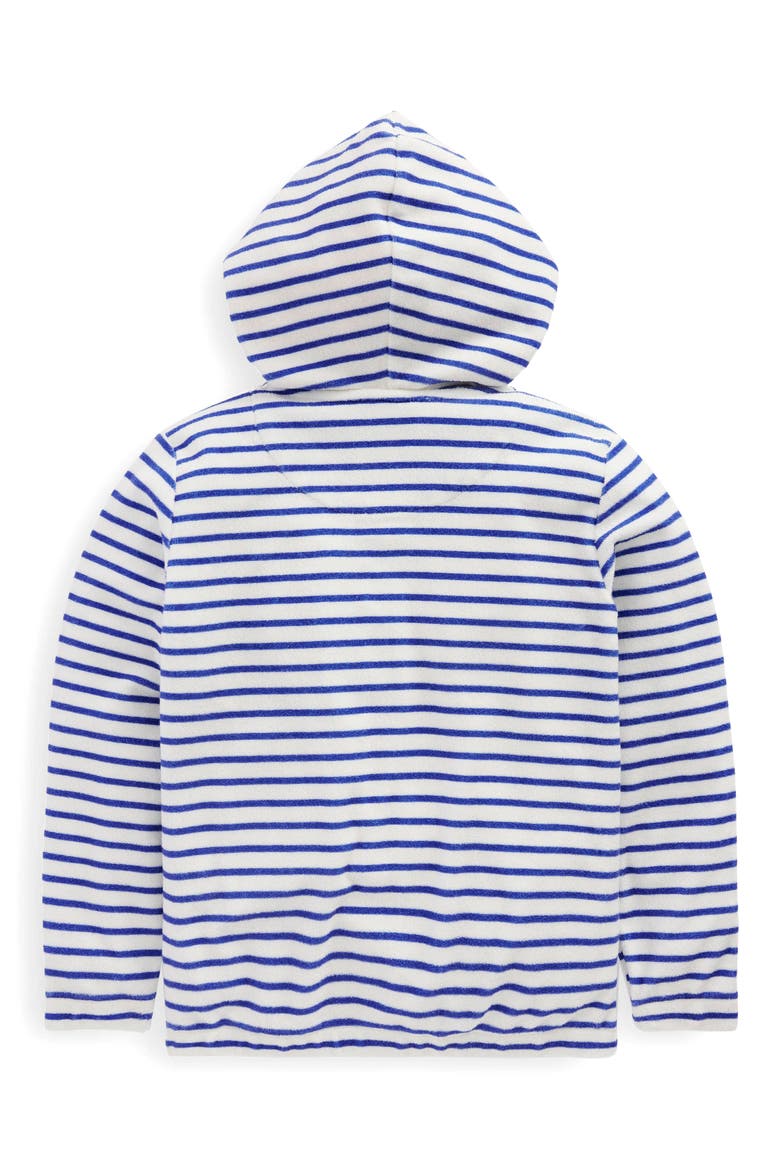 Kids' Stripe Sea Creature Embroidered Terry Cloth Zip-Up Hoodie, Alternate, color, IVORY/ BRIGHT BLUE SEA STRIPE
