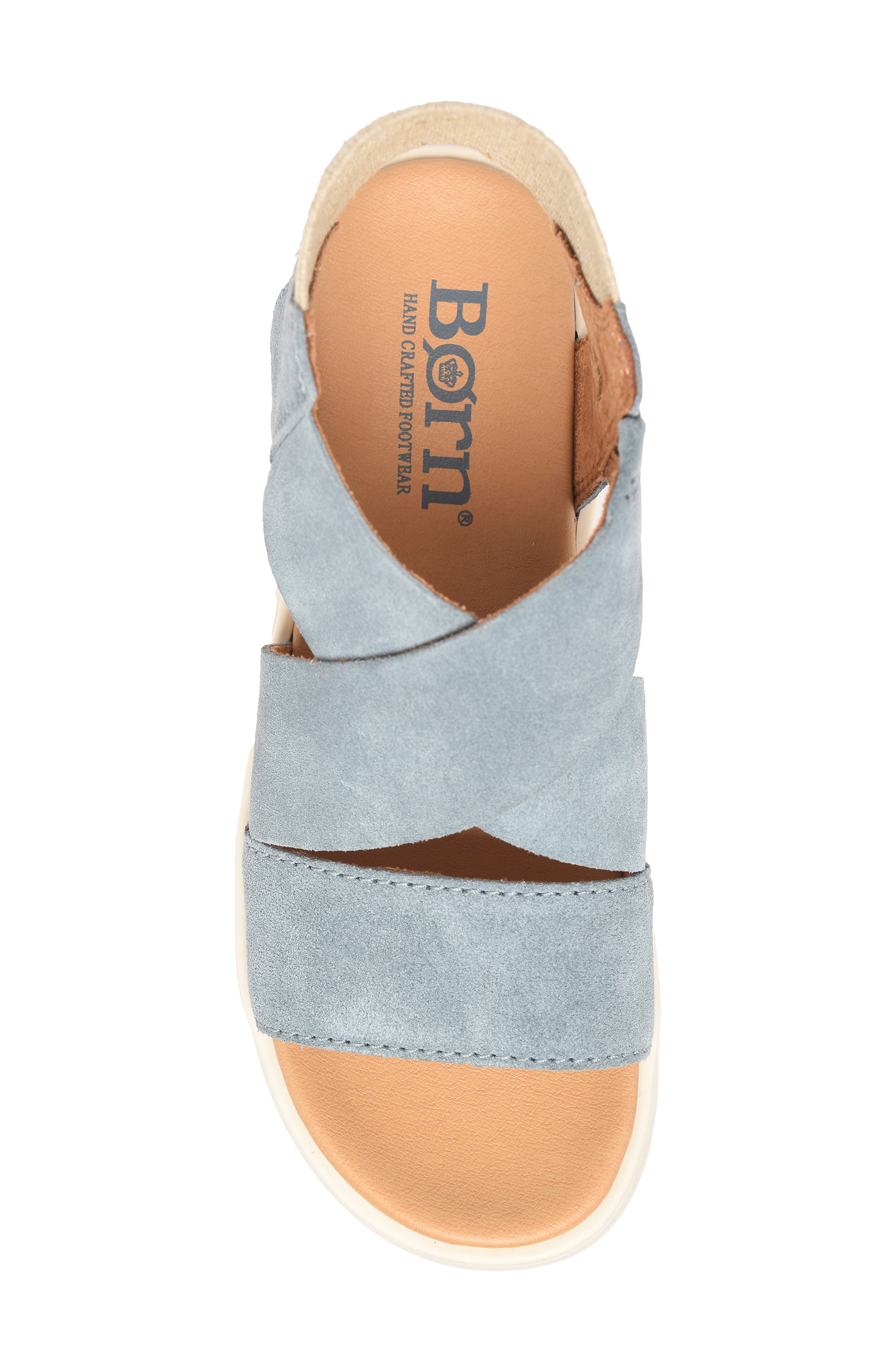 Børn Kirby Wedge Sandal, Alternate, color, Light Blue Suede