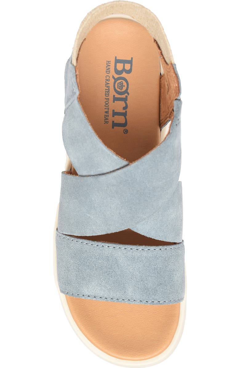 Børn Kirby Wedge Sandal, Alternate, color, Light Blue Suede