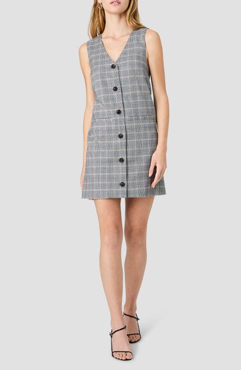 Matteo Plaid A-Line Minidress