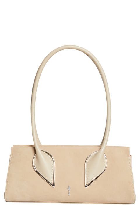 Medium Baguette Nubuck Leather Shoulder Bag