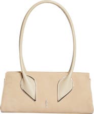 Christian Louboutin Medium Baguette Nubuck Leather Shoulder Bag