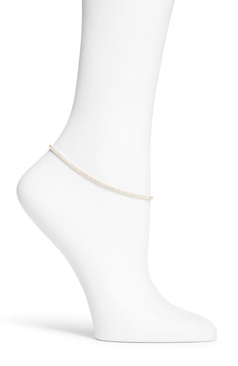 Cubic Zirconia Tennis Anklet
