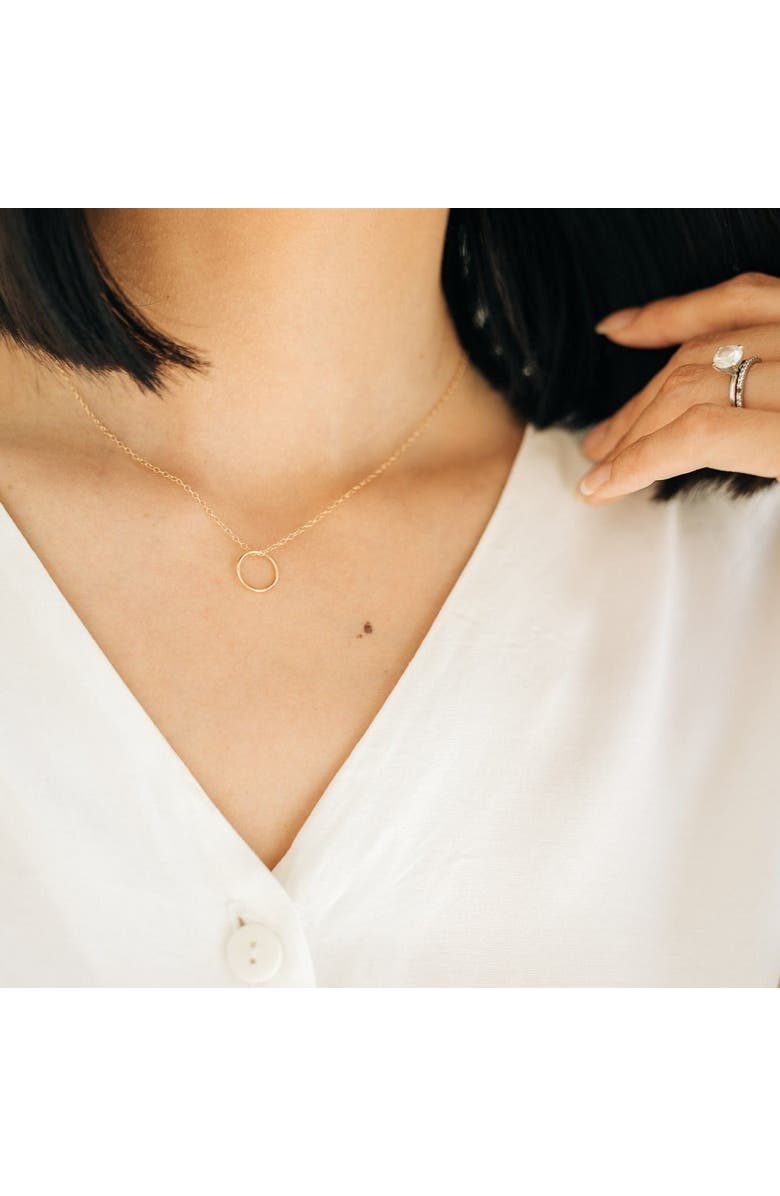 Sheena Marshall Jewelry Sol Circle Pendant Necklace, Alternate, color, 14K Gold Fill - 18-20"