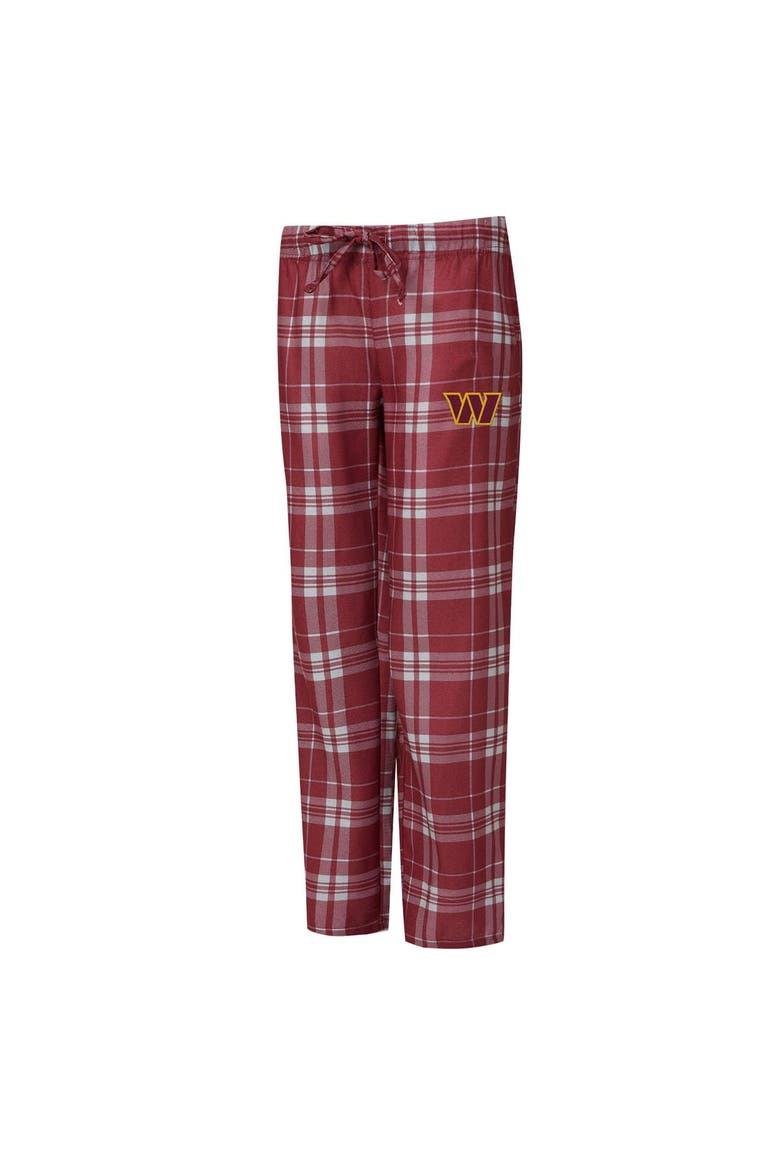 Women's Concepts Sport  Heather Gray/Burgundy Washington Commanders Regulate Plaid Tank Top & Pants Sleep Set, Alternate, color, Heather Gray